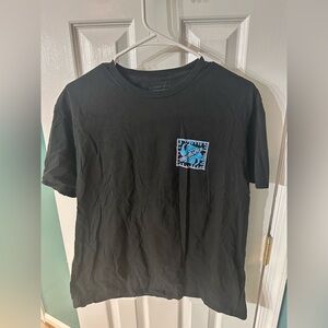 Quiksilver Black Tee with Blue Graphic